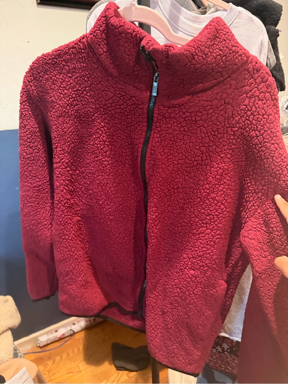 Victoria's Secret PINK Deep Berry Sherpa Jacket